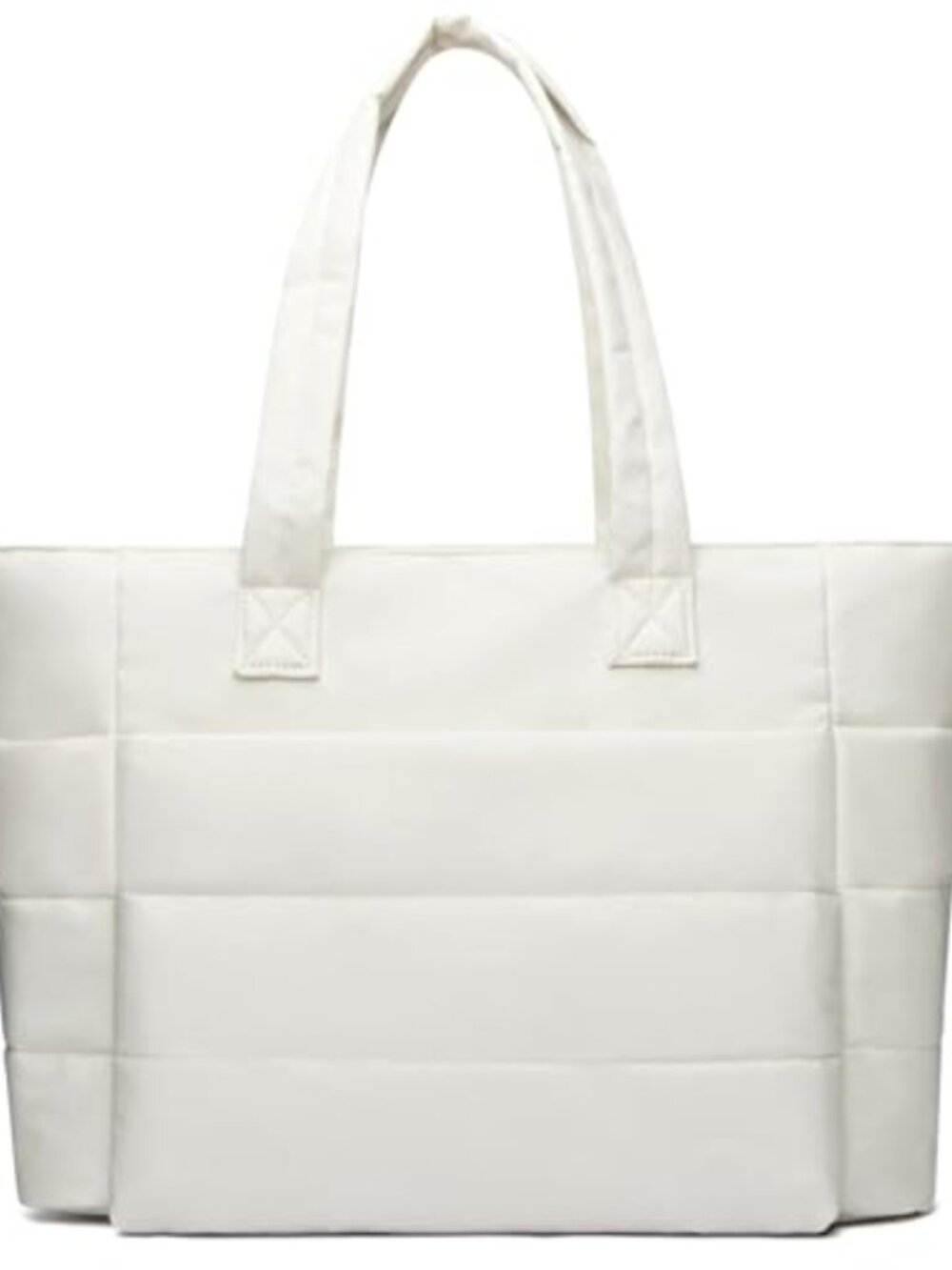Large Quilted Puffer Tote Bag for Women Multi Compartments Laptop Shoulder Hobo